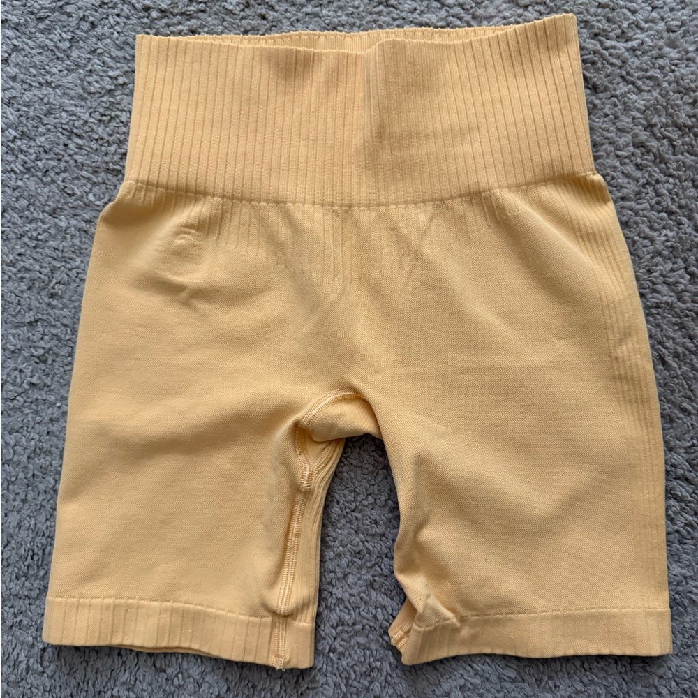 Bo and Tee Light Orange Biker Shorts